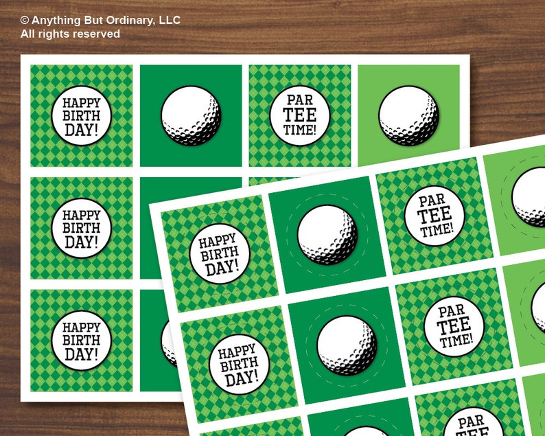 Golf Birthday Cupcake Toppers Printable Golf Themed Party | Etsy