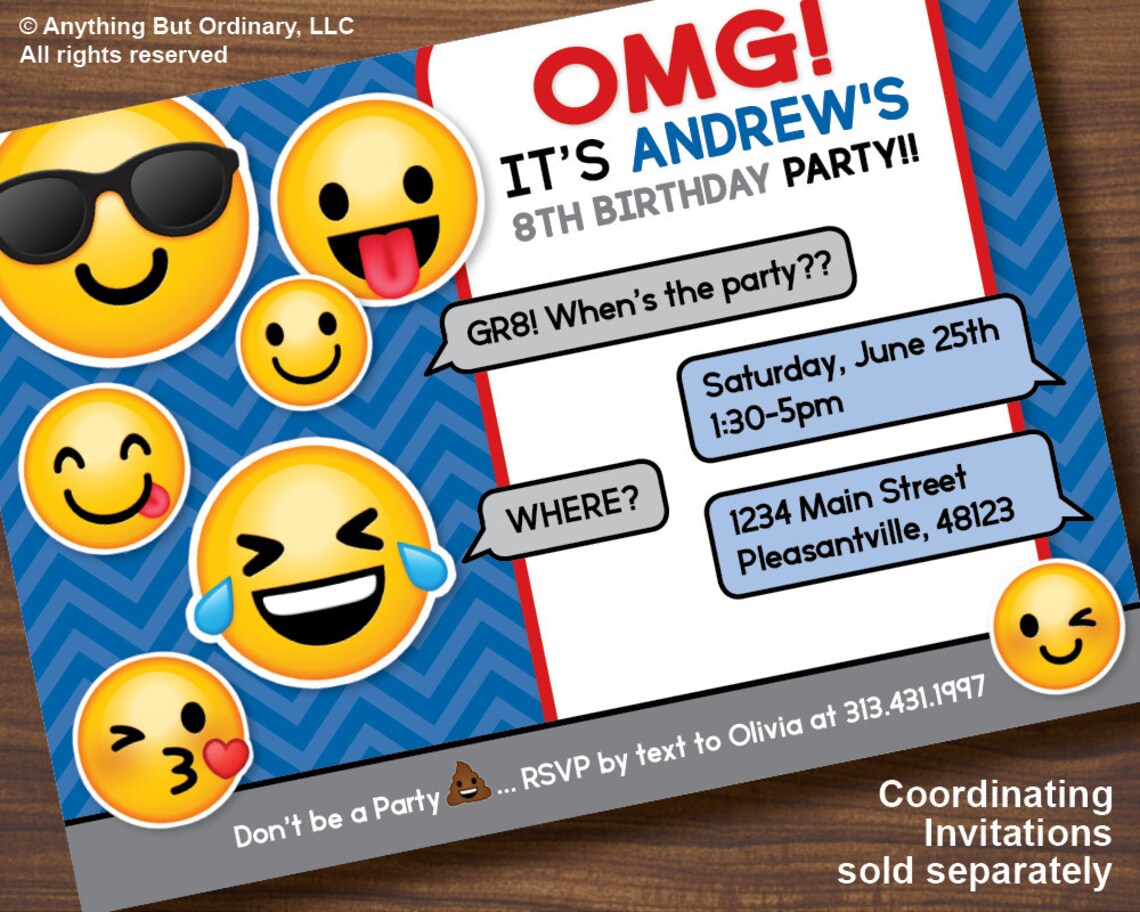 Boy's Emoji Birthday Banner Printable Emoji Banner DIY - Etsy