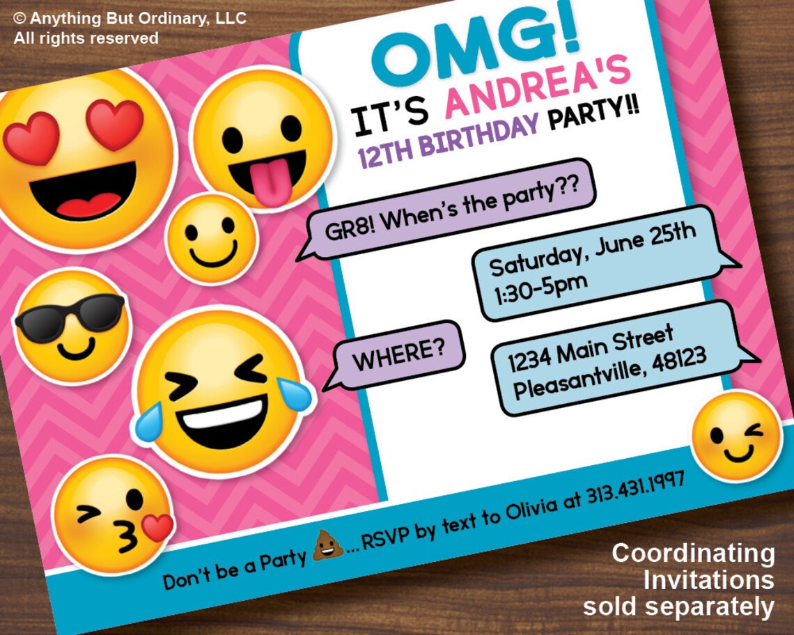 Emoji Water Bottle Labels Printable Girl's Emoji Birthday | Etsy