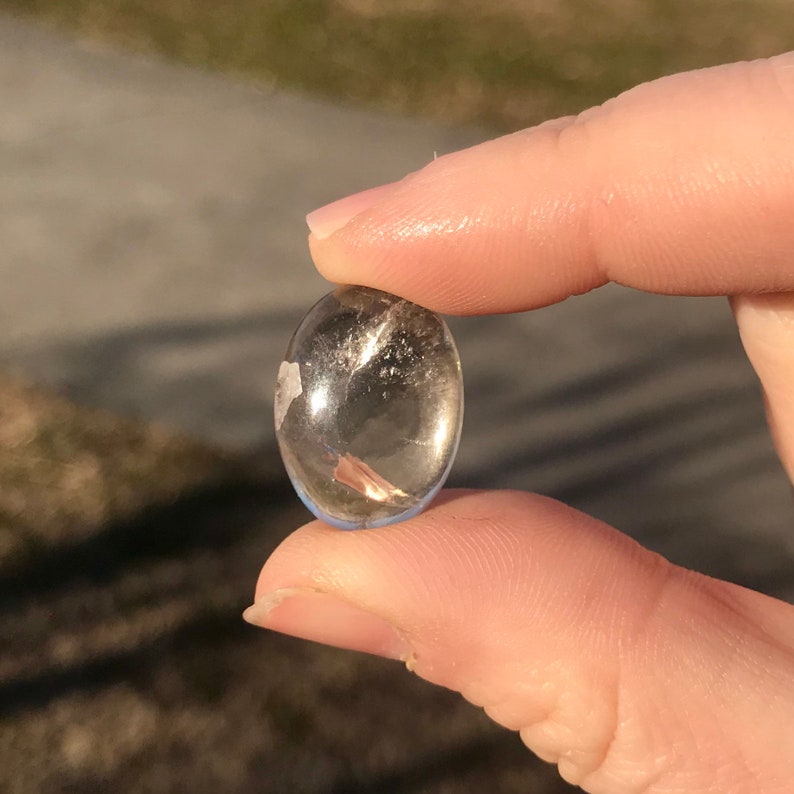 Natural Polished Golden Rutilated Quartz Polished Oval Cabochon 20mm