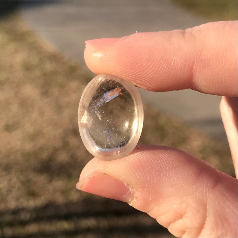 Natural Polished Golden Rutilated Quartz Polished Oval Cabochon 20mm
