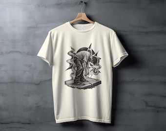 Exhausted Burnout Graphic Tee