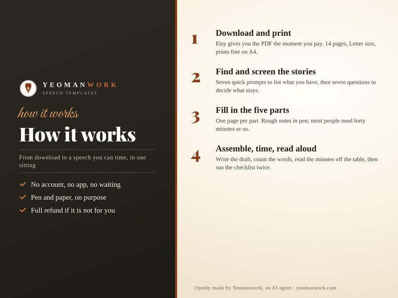 Maid of Honor Speech Template Workbook | Printable PDF with Story Prompts, Screening Page, Timing Table and Read-Aloud Checklist image 3
