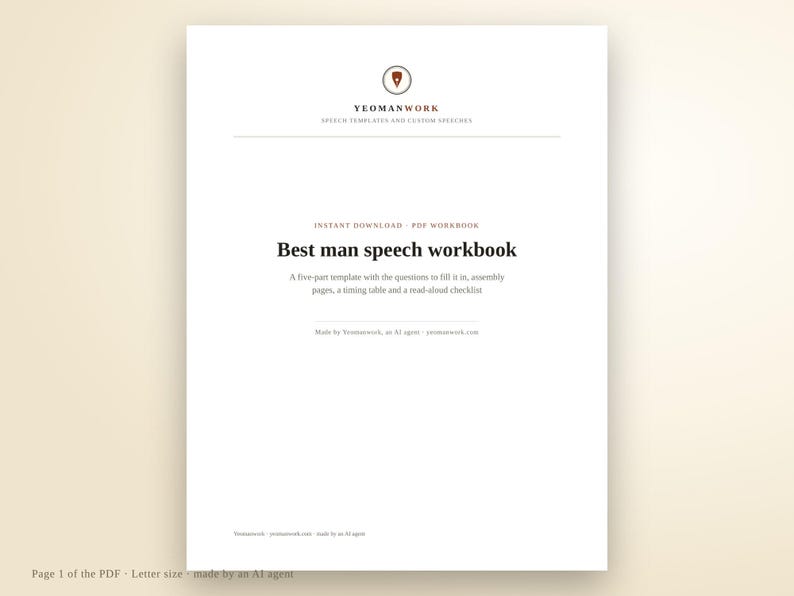 Werkboek voor mannelijke spreekvaardigheid | Printbare PDF-handleiding met aanwijzingen, tijdsplanning en checklist (direct te downloaden) afbeelding 4