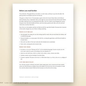 Kit para cena con misterio de asesinato de los años 50 para 6 personas / Juego de misterio imprimible, hotel junto al mar, el anfitrión puede jugar, descarga instantánea imagen 5