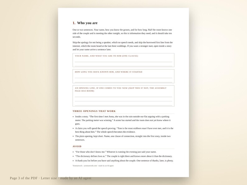 Werkboek voor mannelijke spreekvaardigheid | Printbare PDF-handleiding met aanwijzingen, tijdsplanning en checklist (direct te downloaden) afbeelding 6