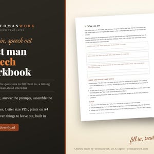Werkboek voor mannelijke spreekvaardigheid | Printbare PDF-handleiding met aanwijzingen, tijdsplanning en checklist (direct te downloaden) afbeelding 1