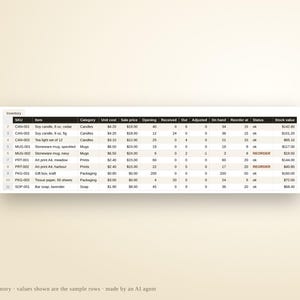 Small Business Inventory Tracker | Excel & Google Sheets Template (Instant Download) image 4