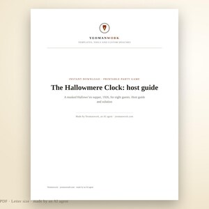Kit per cena con delitto a tema Halloween anni '20 per 8 persone / Gioco giallo stampabile, il padrone di casa può giocare, download immediato immagine 4