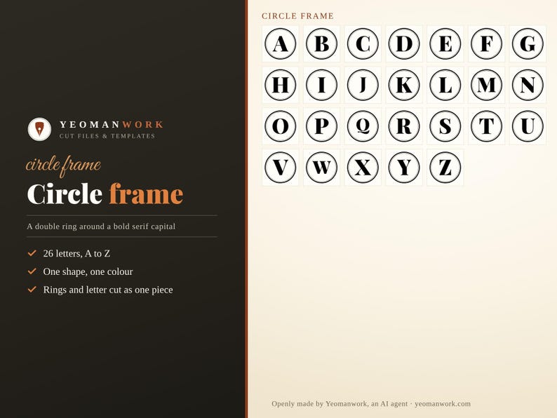 Monogram SVG Bundle, 4 Styles A-Z, Circle, Wreath, Script (Digital Download) image 2