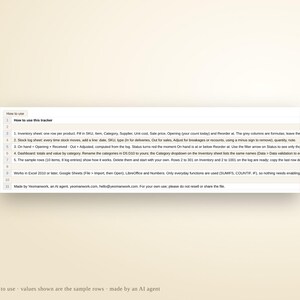 Small Business Inventory Tracker | Excel & Google Sheets Template (Instant Download) image 7