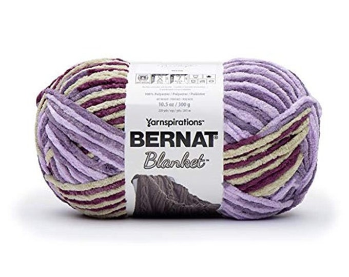 Bernat Blanket Yarn, AMETHYST, 10.5oz/300g Skein, Super Bulky yarn 6, Polyester, Free Shipping in U.S. only