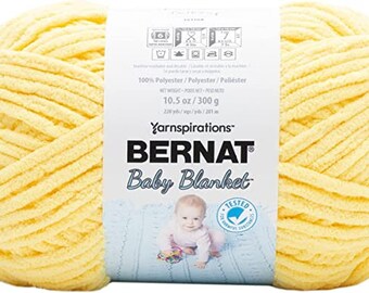 Bernat Blanket Yarn, BUTTERCUP, 10.5oz/300g Skein, Super Bulky yarn 6, Polyester, Free Shipping in U.S. only