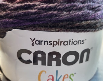Caron Cakes- BLACKBERRY MOUSSE- Self Striping- 7.1oz (200g) 80/20 Acrylic/Wool-#4 Medium- Free Shipping in USA only