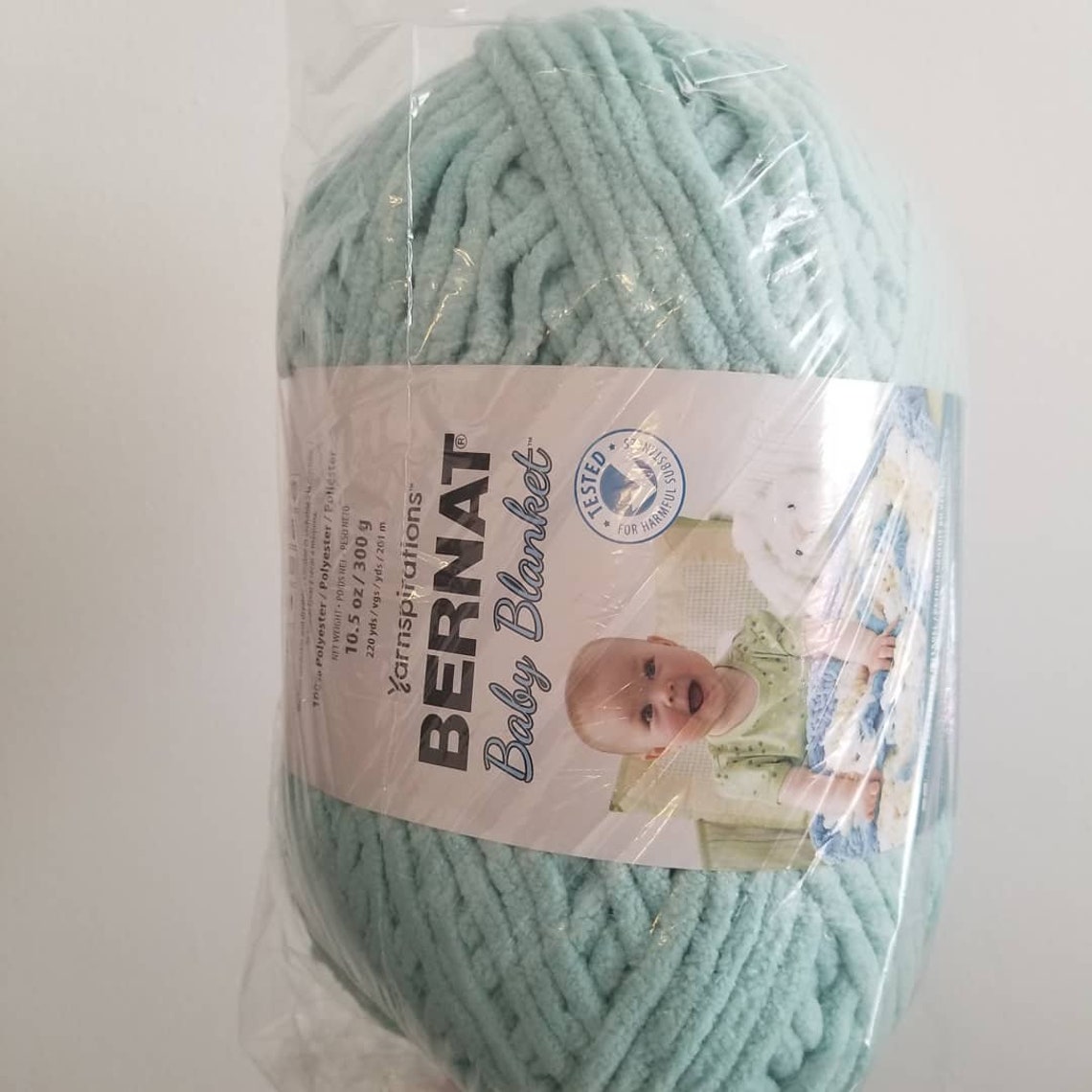Bernat Blanket Yarn SEA FOAM 10.5oz/300g Skein Super Etsy