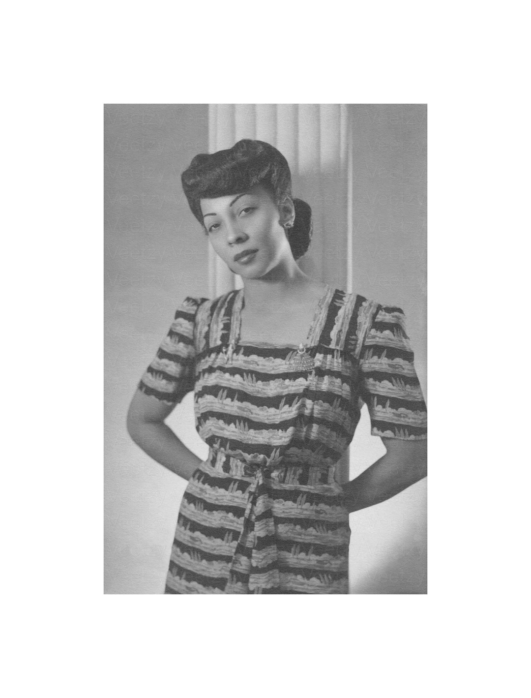 1950s African American Pinup Photo – Vintage Studio Portrait (digital ...