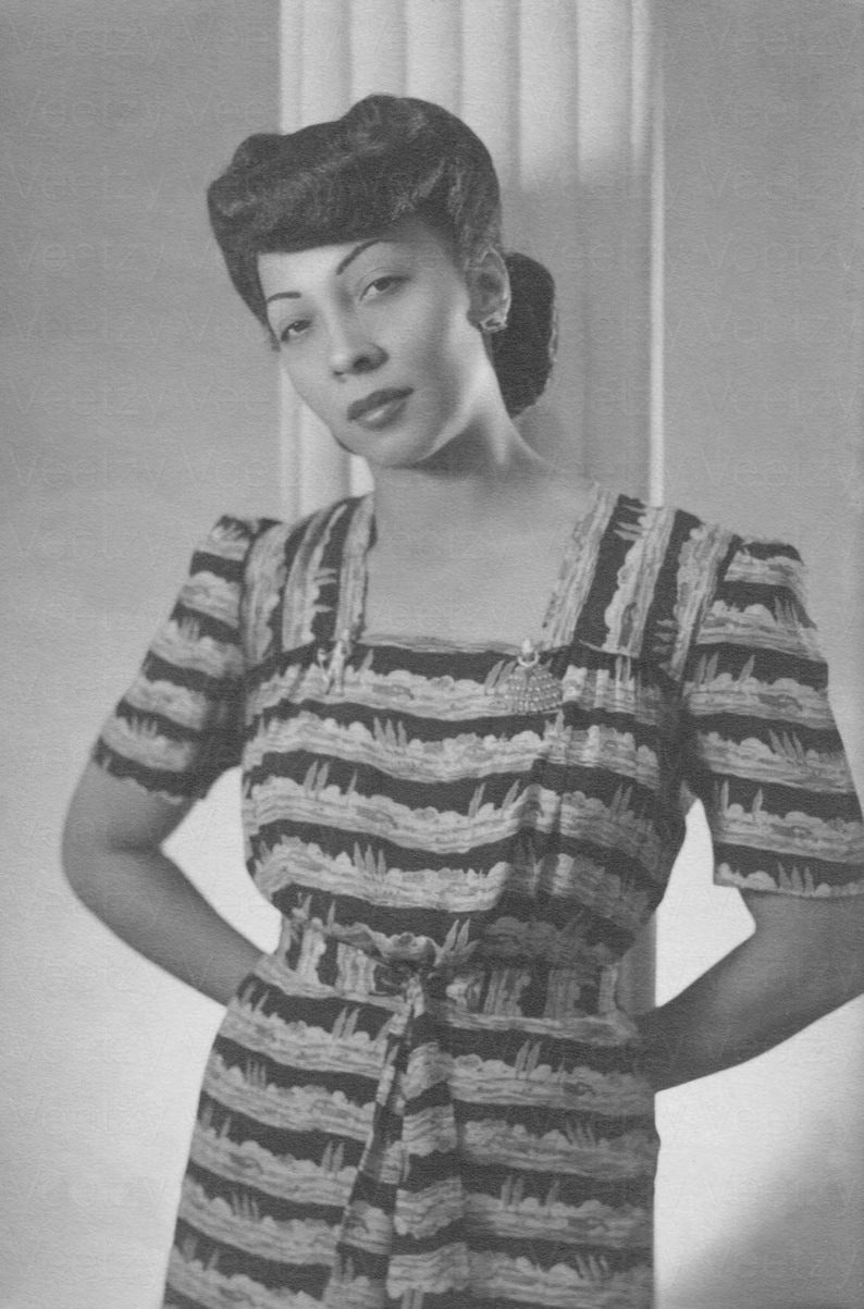 1950s African American Pinup Photo – Vintage Studio Portrait (digital ...
