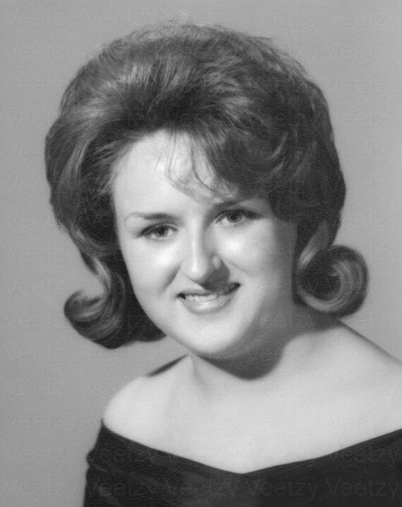 Digital Download 1950s Woman Beautiful Lady With Bouffant Big Etsy