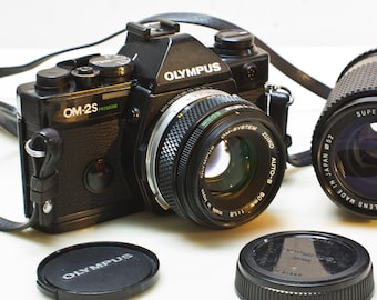 Olympus OM-2 35mm Film Camera W/ 50mm F1.8 Zuiko Lens