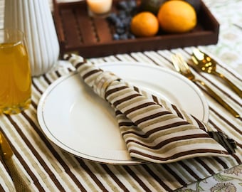 Walnut Grove Hand Block Printed Napkin Set of 4