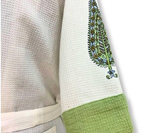 Male Hand-blockprinted Bathrobe