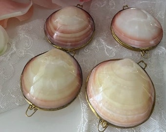 Shell Box - Coastal Wedding Seashell Ring Box -Coin Purse -Ring Bearer Holder -Beach Wedding -Engagement Ring -Pill Box Holder -Coastal Gift