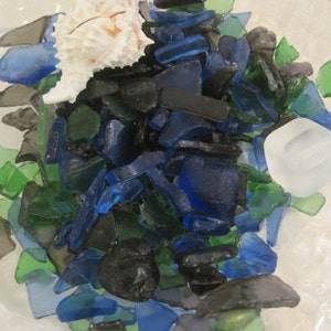 Seaglass Green Blue Mix Seaglass Sea Glass Green Blue Sea Glass Coastal home decor Seaglass Supply image 3