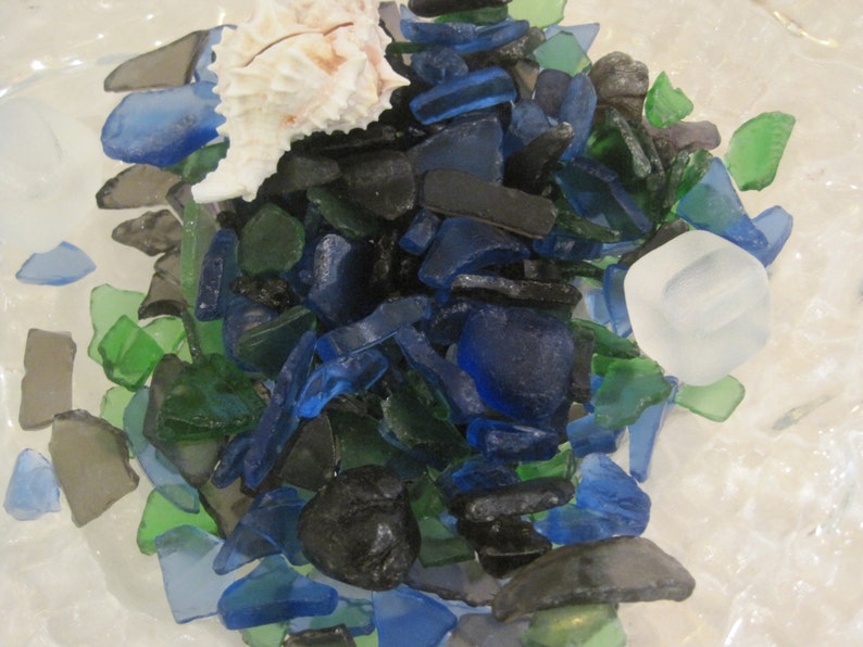Seaglass Green Blue Mix Seaglass Sea Glass Green Blue Sea Glass Coastal home decor Seaglass Supply image 3