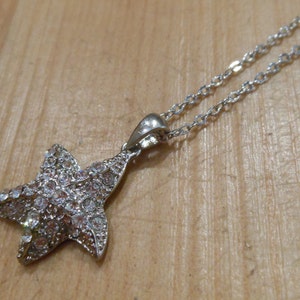 Starfish necklace -  Small Chunky Starfish Necklace - Rhinestone Starfish Necklace