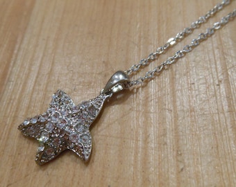 Collar de estrella de mar - Collar de estrella de mar pequeña y gruesa - Collar de estrella de mar con diamantes de imitación