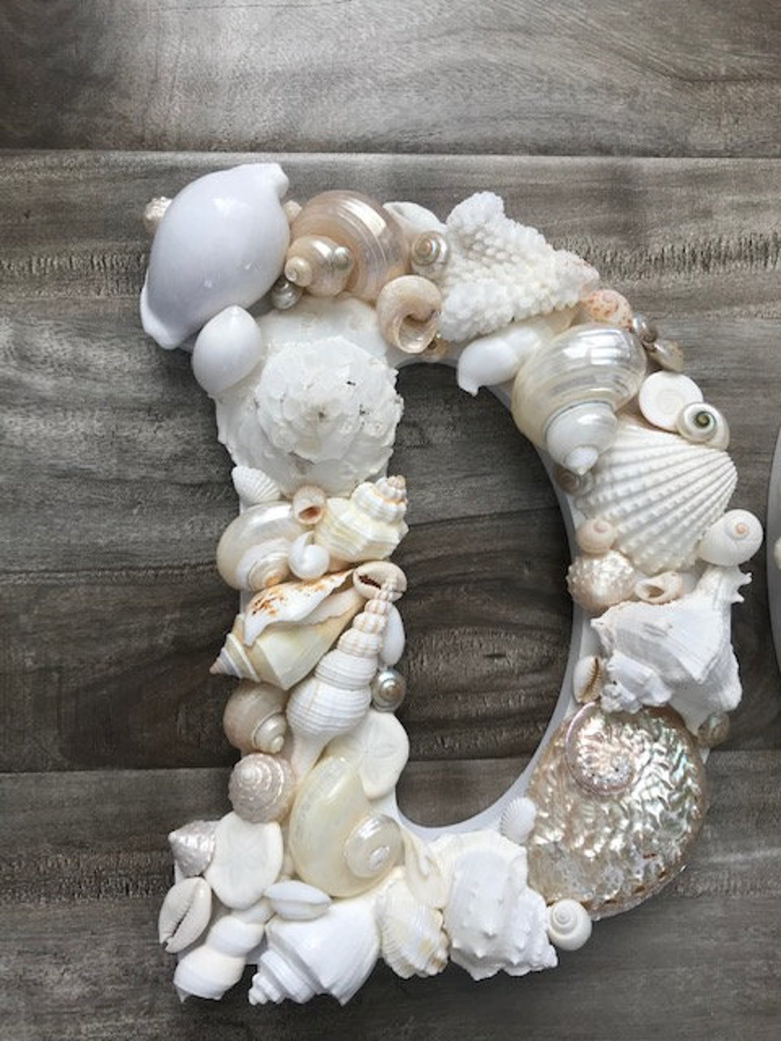 Beach Decor Shell Letters I DO White Shell Letters Wooden | Etsy