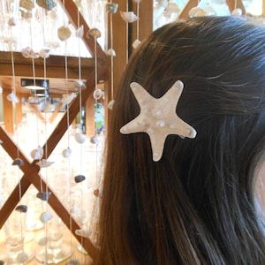 Small Natural Knobby Starfish Barrette - Beach Wedding - Starfish Hair Clip - Starfish Barrette - Mermaid Core - Brides - Flower Girl