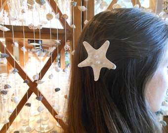 Natural Knobby Starfish Barrette - Beach Wedding - Starfish Hair Clip - Starfish Barrette - Mermaid Core - Brides - Flower Girl