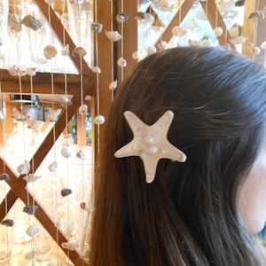 White Knobby Starfish Barrette - Beach Wedding - Starfish Hair Clip - Mermaid Core - Beach Hair - Mermaid Wedding - Brides - Flower Girl