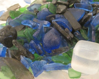 Seaglass - Green Blue Mix Seaglass-  Sea Glass - Green Blue Sea Glass - Coastal home decor - Seaglass Supply