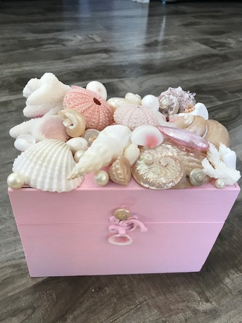 ビーチデコレーション 貝殻ジュエリーボックス - ジュエリーボックス