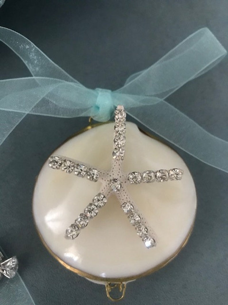 Handmade Wedding Seashell & Starfish Ring Holder Ring Bearer Etsy