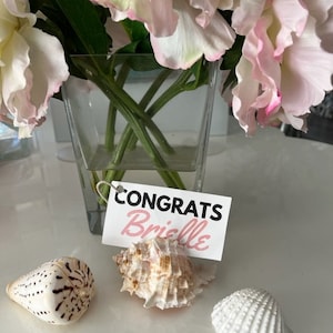 Seashell Place Card Holders 10/20/50/100 Beach Weddings Bridal Showers Parties Baby Showers Engagement Dinner Party Cards image 8