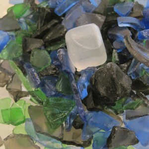 Seaglass Green Blue Mix Seaglass Sea Glass Green Blue Sea Glass Coastal home decor Seaglass Supply image 2