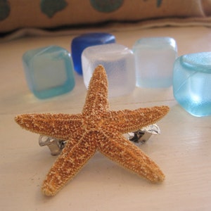 Mini Sugar Starfish Barrette - Wedding Hair Barrette - Beach Wedding - Starfish Hair Accessories -Bridal Accessories - Flower Girl Accessory