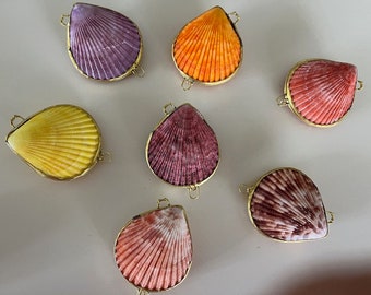 Shell Box - Natural Seashell Ring/ Pill Box - Colorful Shell Pill Box - Beach Wedding - Engagement - Stocking Stuffer - Seashell Ring Holder
