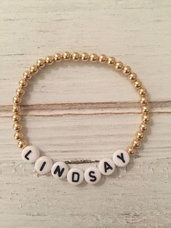 baby bracelets gold with name