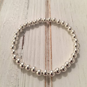 Sterling silver beaded bracelet
