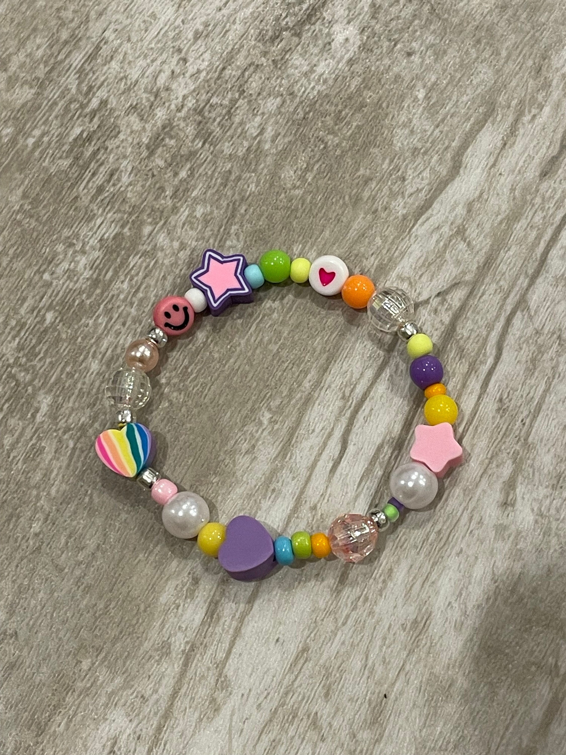 Y2k Fashion Jewelry Pastel Goth Bracelets Kawaii Bracelet Stack Rainbow  Beaded Bracelet One of a Kind Jewelry 