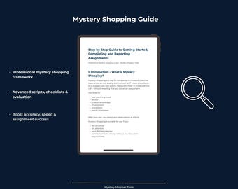 Mystery Shopping Guide - Professional PDF Template