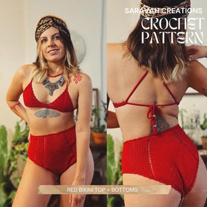 SIZES: S;M;L;XL  - Cherry Bikini - Crochet Pattern