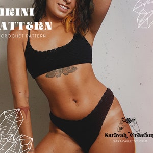 Simple Bikini Crochet Pattern – XS to L, High Leg Bottom