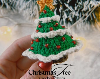 Christmas tree - ornament - amigurumi crochet pattern