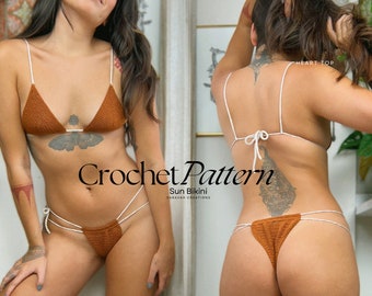 THE SUN BIKINI - Crochet pattern - All Sizes