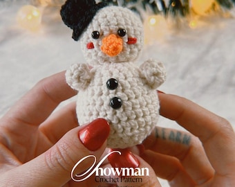 Snowman - ornament - amigurumi crochet pattern